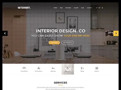 Interiart - Freebie PSD Template apartment architecture decor decoration free freebie furniture house indoor interior lifestyle room