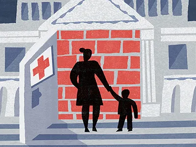 Fear of a Cough in the Night healthcare illustration