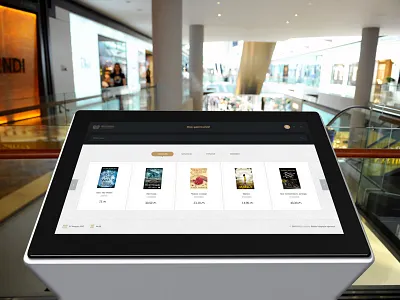 Find your book (Kiosk UI/UX Design) azerbaijan baku book clean find flat kiosk library minimal ui ux