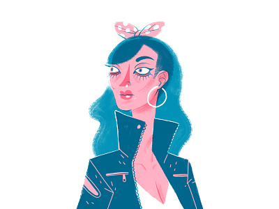 Woman Color art design digital art drawing illustration print risograph