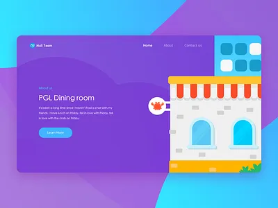 PGL crab dining night room web illustration