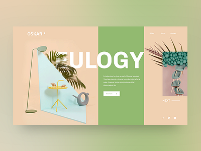 Eulogy color cosmetic eulogy layout minimal oskar plant style ui userexperience userinterface ux