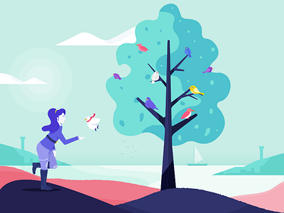 Choose Wisely - Dovetail birds dove dovetail illustration landscape research researcher tree