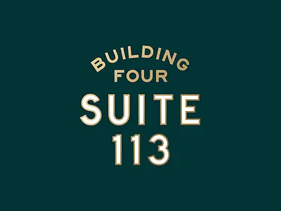 Masonry Window Numbers gold metallic typography wayfinding window numbers