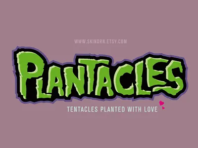 Plantacles - Planted Tentacles Typework creepy font horror plants tentacle type typework