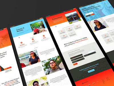 Moneythink Website branding education gradient human centered design non profit technology typography ui design web design website