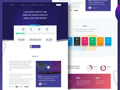 ICO Landing Page bitcoin blockchain colorful cryptocurrency dark fun gradient ico landing page ui web