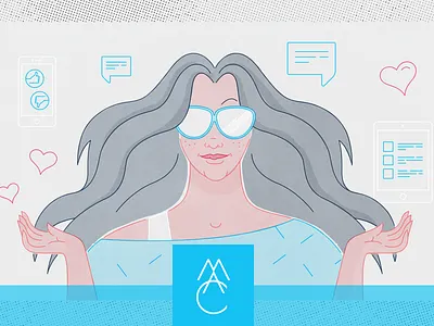 Millenial Marketing article illustration lady marketing millenial millennials social media woman