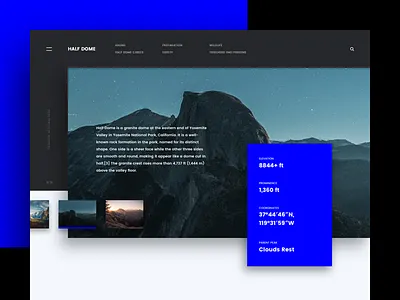Half Dome home page landing page product design ui ux web design website design