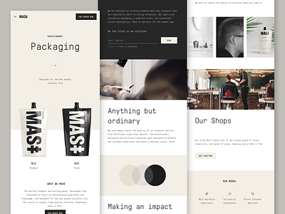 Mast Hair Homepage hair packaging subscription tablet ui ux web