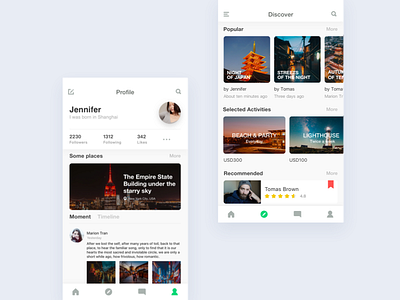 Travel App ios photography ui ux profile