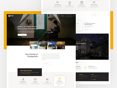 Real estate photography platform company homepage landing photography platform real stetate