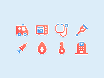 Medical Icons flat glyph gradient hospital icon iconography icons iconset iconutopia interface line medical