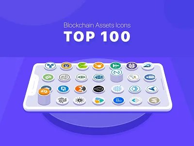 100 Blockchain (Cryptocurrency) Icons assets blockchain freebies icons illustrator sketch wallet