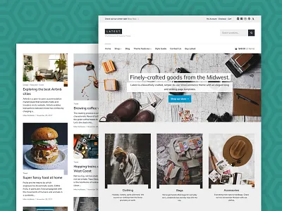 Latest - A Beautiful eCommerce and Magazine Theme blog business columns ecommerce header hero magazine minimal woocommerce