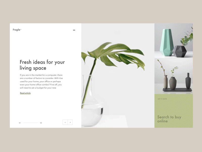 Interior blog layout after blog effects interaction interface interior sketch slider ui ux