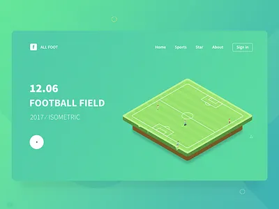Football-isometric 2017 banner colorful discover icon illustration isometric landing sports ue ui web