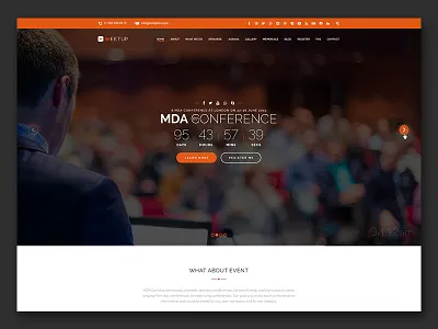 Meetup - Free PSD Template booking conference event free freebie government meetup organization