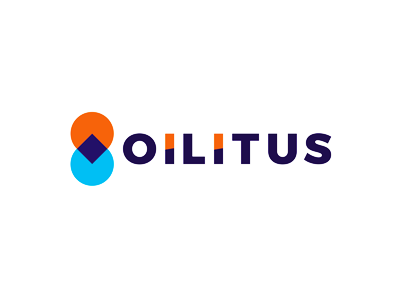 Example of Oilitus, pin pointer + drop, gas station logo design