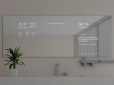Smart Mirror — UI Weekly Challenges-Season 02 / W [6/10] smart mirror typography ui ux