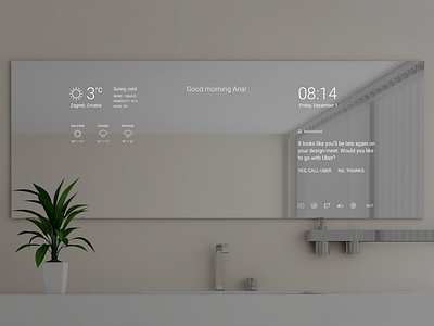 Smart Mirror — UI Weekly Challenges-Season 02 / W [6/10] smart mirror typography ui ux