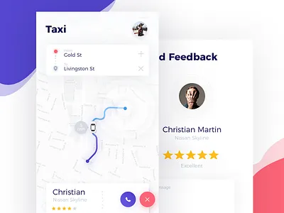 Taxi App UI app color ios map maps profile taxi track tracking ui ux