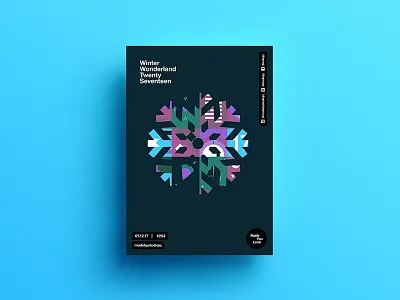 Made You Look👁 254 | Winter Wonderland | Snowflake art color design freelance gradient motivation poster postereveryday swiss typography winter wonderland