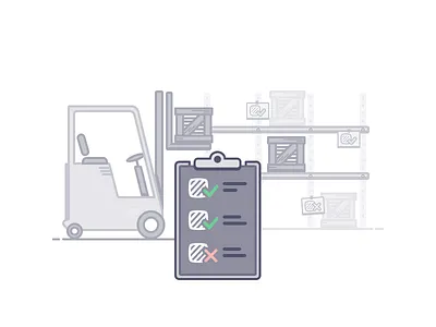 Warehouse White List forklift list package shelve storage truck