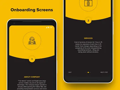Onboarding Screens android app azerbaijan baku onboarding screens taxi