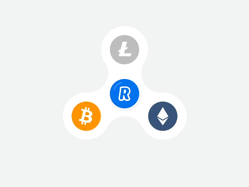 Cryptocurrency animation bitcoin crypto cryptocurrency ethereum illustration json litecoin lottie revolut spinner