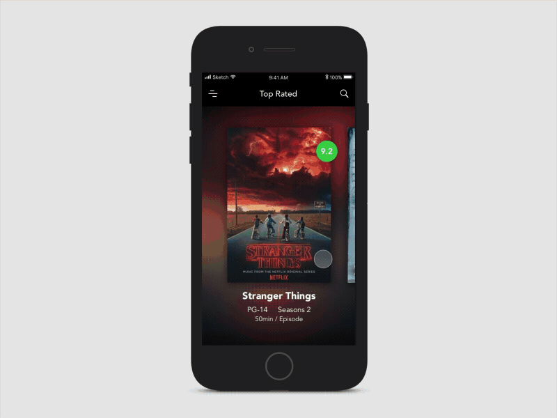 TV app - Teleflex (Part 1) animation app black design icon interaction ios motion sketch tv ui ux