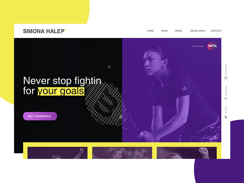 Concept Design / Animation / Web Design animation graphic design sketch app sport tennis ui ux web design website