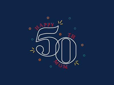 Happy 50th Mom 50 50th birthday birthday card happy birthday happy birthday mom mom numbers typography