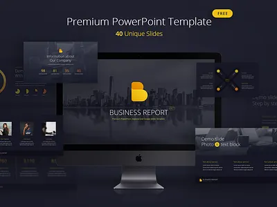 [Free] Business Report PowerPoint template vol. 1 business free freebie multipurpose powerpoint pptx presentation report slide slides template