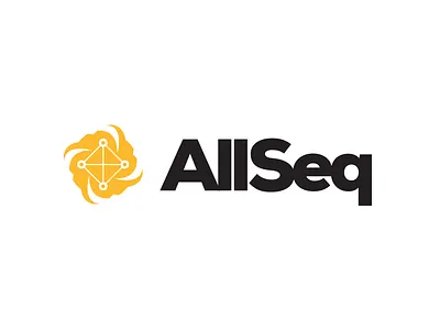 AllSeq - Branding v1 branding dna future logo market marketplace modern molecules nucleus sequencing