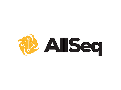 AllSeq - Branding v1 branding dna future logo market marketplace modern molecules nucleus sequencing
