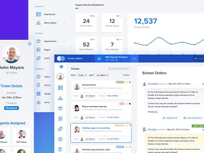 Ticket Support Application Layout for my Admin Template admin dashboard support tickets web app