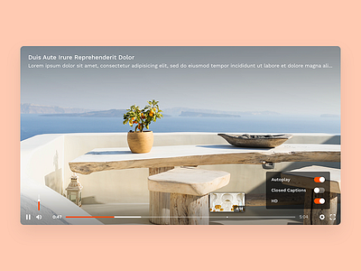 Video Player desktop minimal simple ui ux video video player web