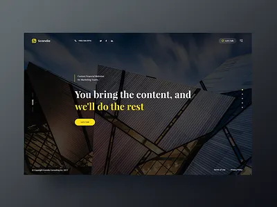 Scandia landing page agency landing onepage ui ux web webdesign website