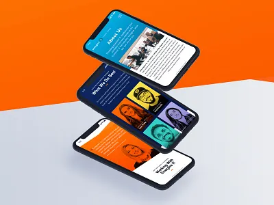 Emagine IT Mobile - About Us diagonal mobile quote responsive slant team testimonial