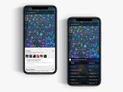 Live colors dark dark map dark ui dots ios iphone x legend map ui ux visuals