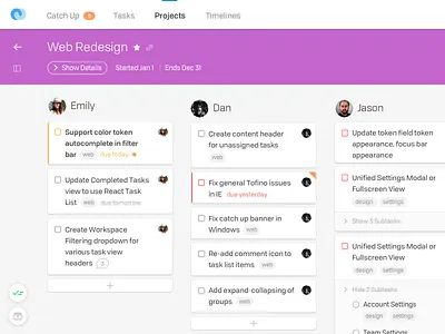 Project View — Flow Desktop cards clean ui kanban project project management task management tasks