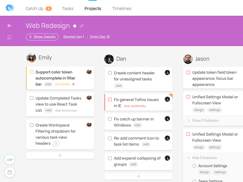 Example of Project View — Flow Desktop