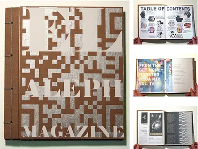 El Aleph Magazine art book books chapbook cover hand binding layout magazine poetry screen print slikscreen