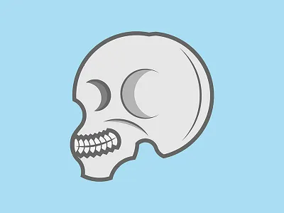 Golden Ratio Skull golden ratio icon illustrator lineart logo minimal simple skull vector vector art
