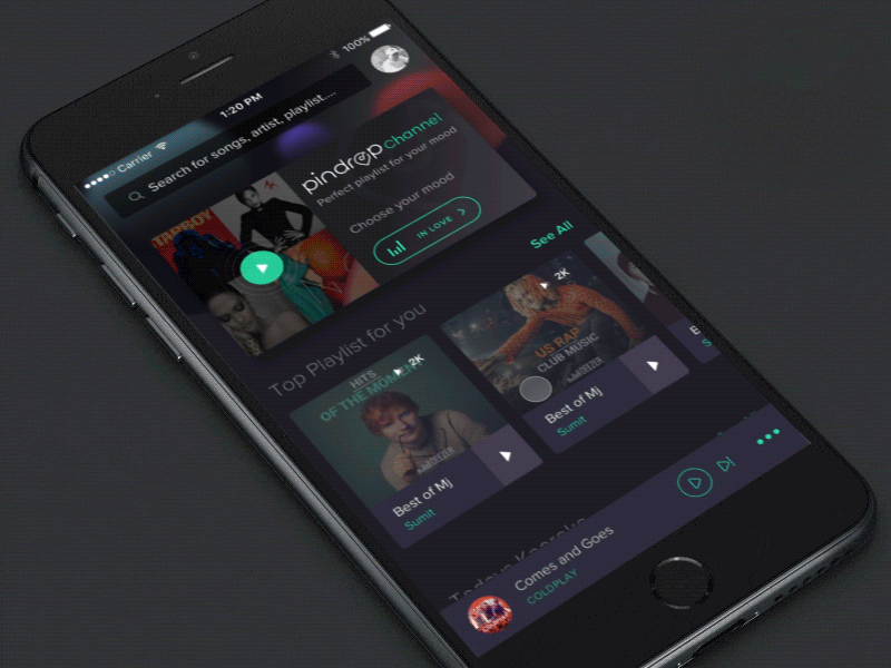 Create karaoke Status - Pindrop Music ae aftereffects animation gif iphone karaoke music principle record ui ux