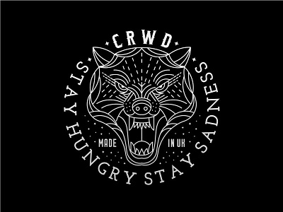 CRWD art badass cheetah hipster hungry line monoline sad wolf