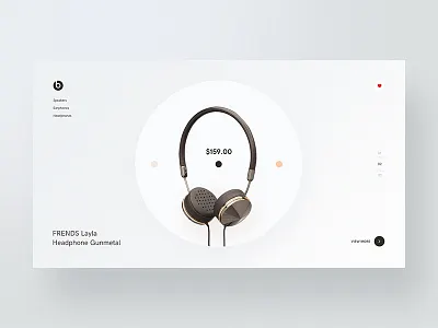 Frends Layla Headphones cover desktop headphone headphone ui homepage interface landing layla page product shop store