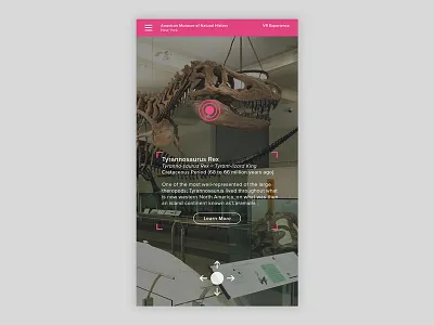 Daily UI #073 - Virtual Reality augmented reality daily ui dinosaur museum ui ui design user experience design user interface design ux virtual reality