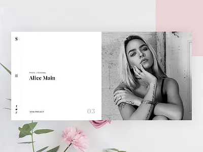 Portfolio Design Concept clean design minimal modern personal portfolio ui ux website